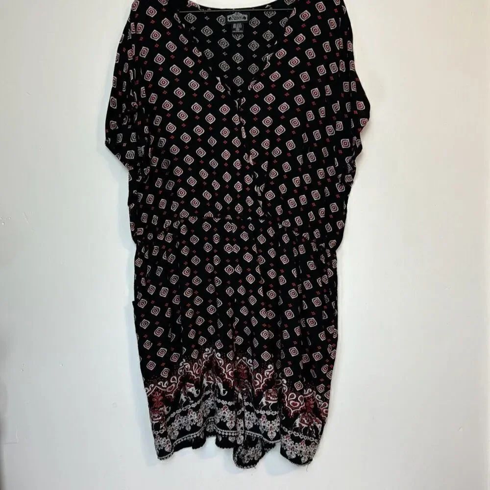Angie Elephant Print Romper 2X